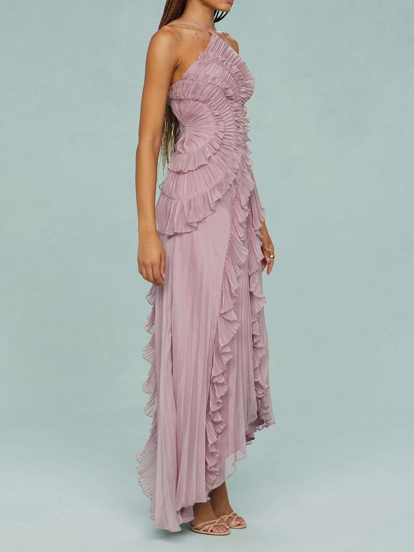 Mireli™ Maxi Dress Kalina with Halter and Ruffles