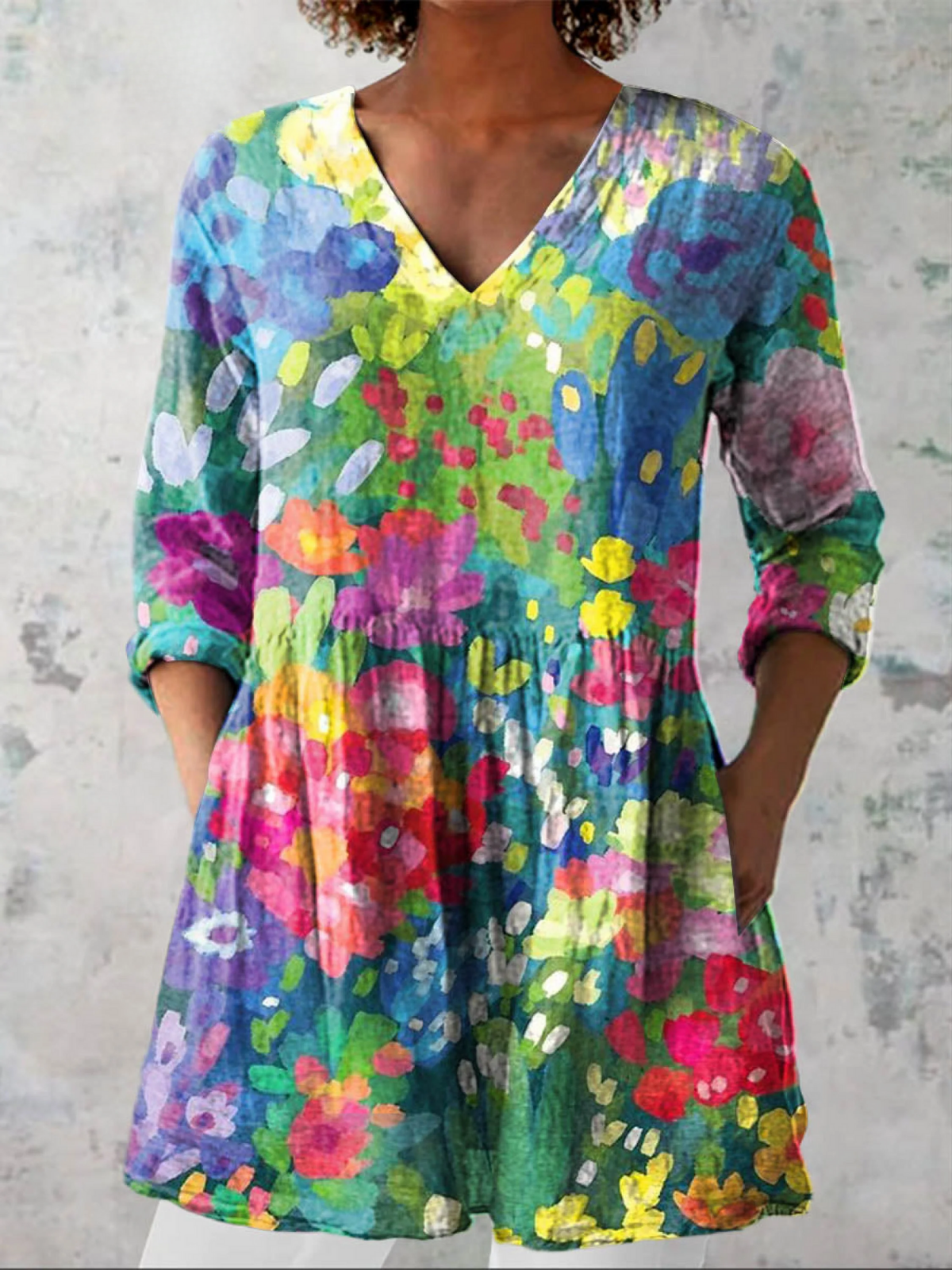 Cali | Long V-Neck Shirt