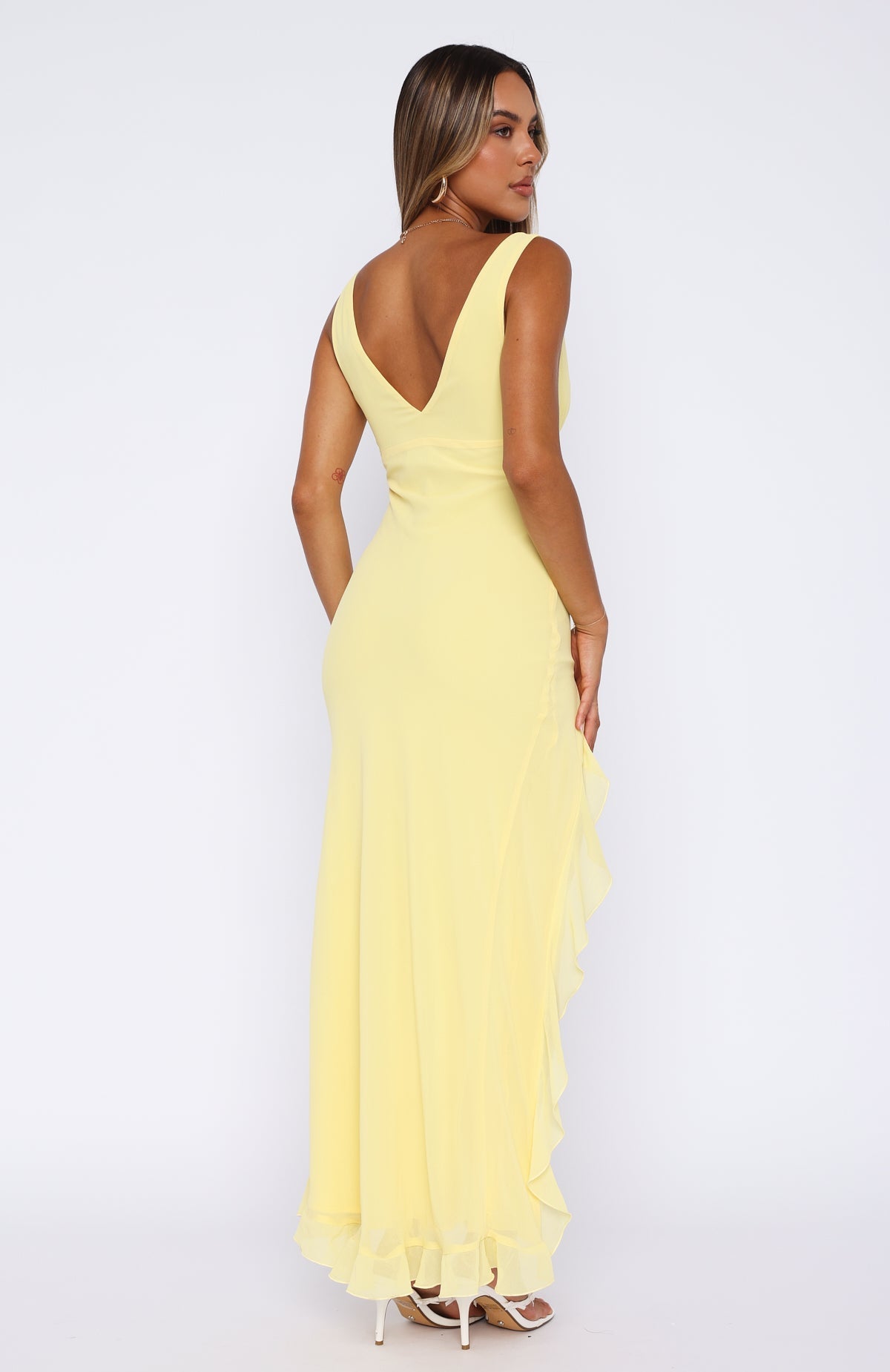 Lumiéra™ Asymmetrical Maxi Dress with Ruffle