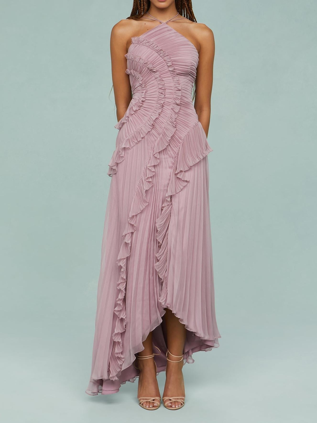 Mireli™ Maxi Dress Kalina with Halter and Ruffles