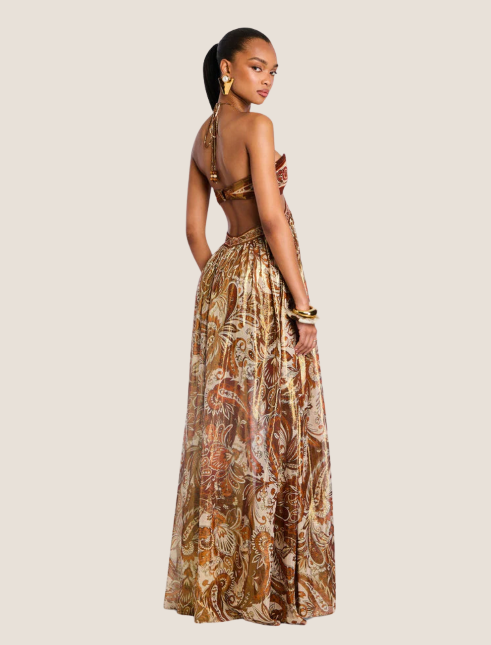 Calissara™ Maxi Dress with Ethnic Accent