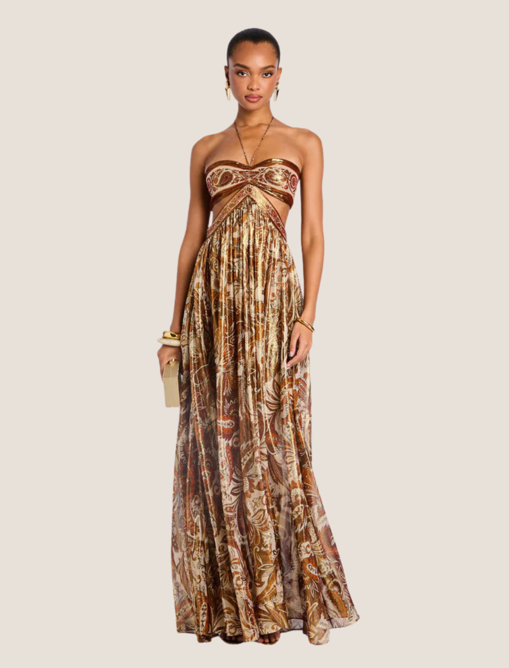 Calissara™ Maxi Dress with Ethnic Accent