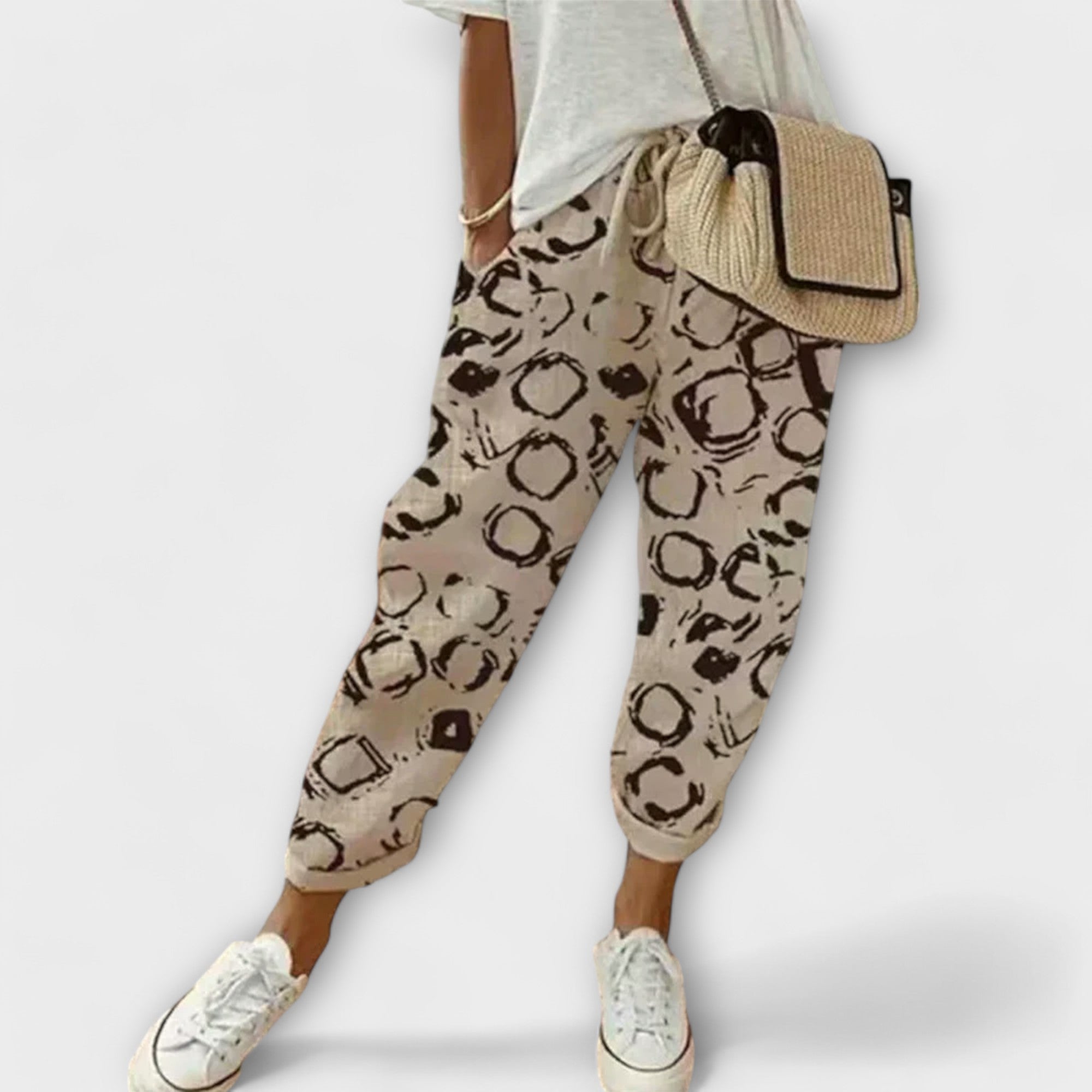 Oriana - Kényelmes linóleum és pamut nadrág