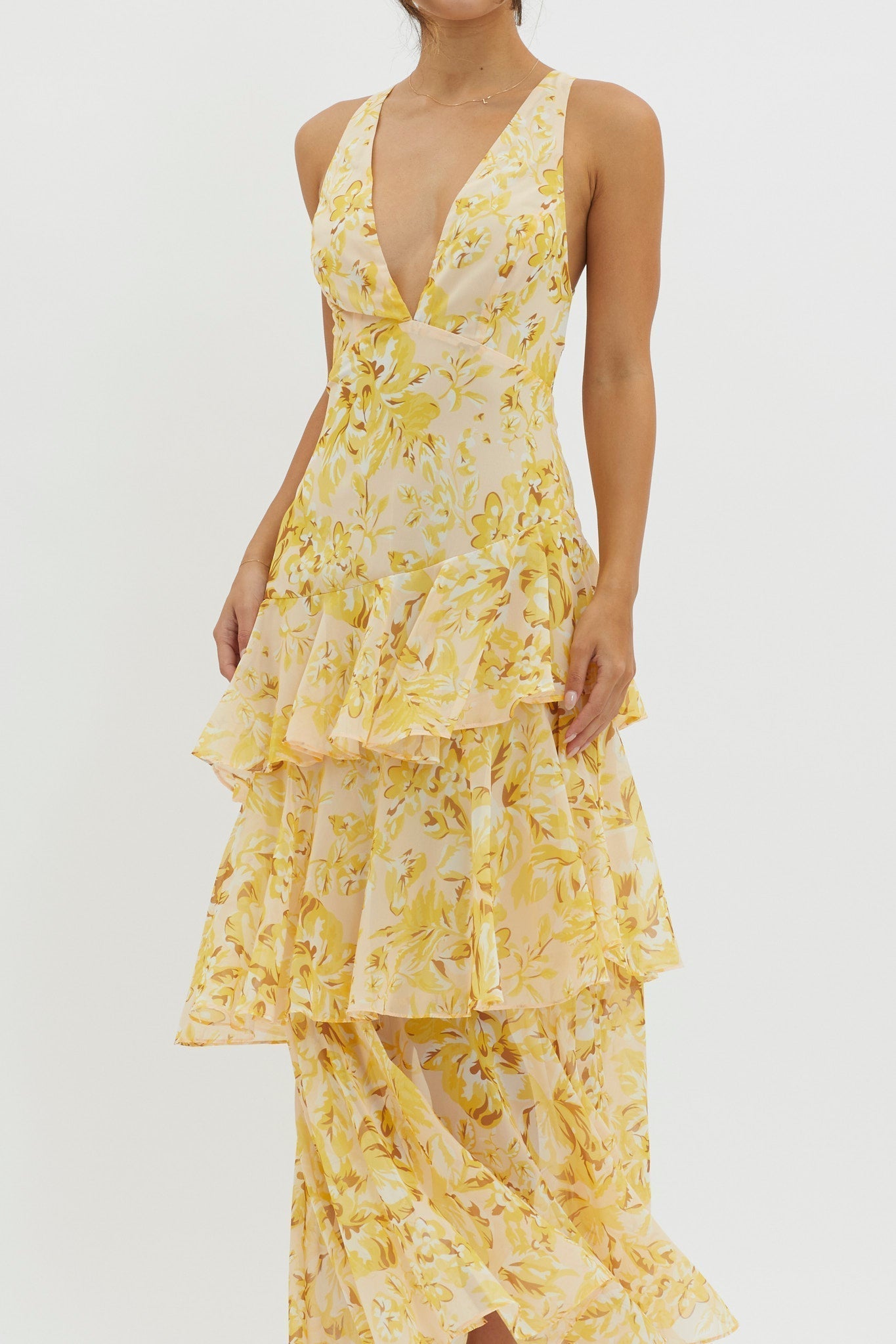 Landeline™ Summer Dress with Exposed Shoulders