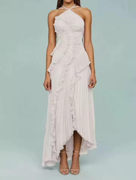 Mireli™ Maxi Dress Kalina with Halter and Ruffles