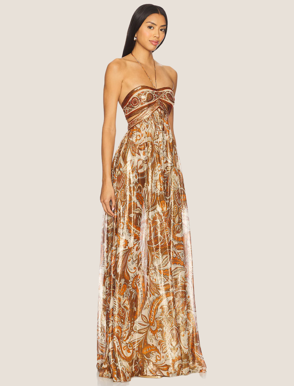 Calissara™ Maxi Dress with Ethnic Accent