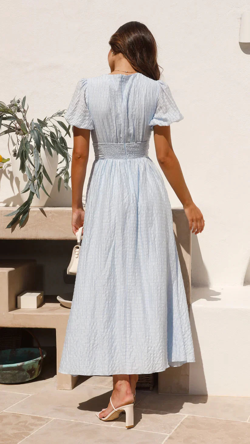 Berry | Summer Dress with Puff Sleeves