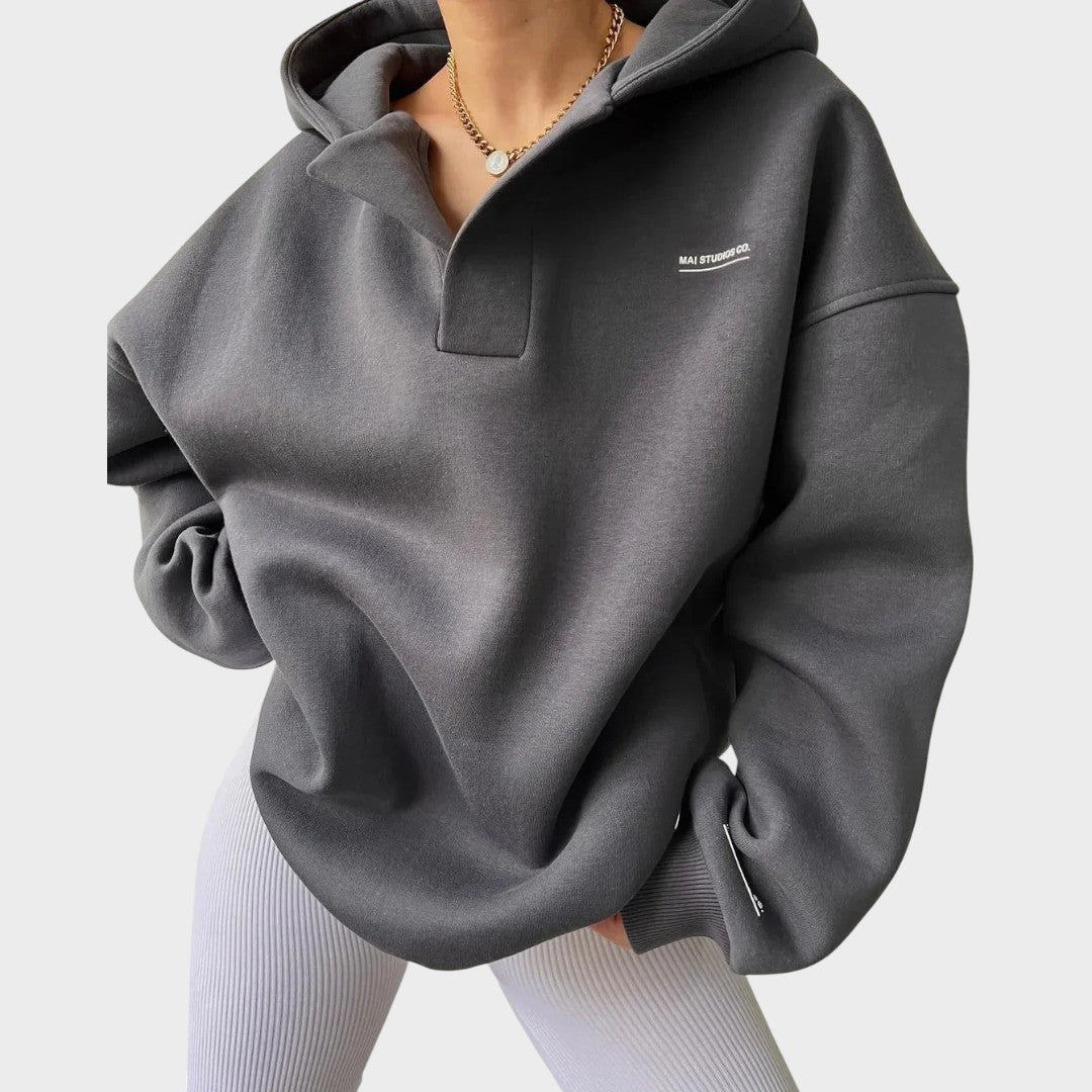 Mirtill -Elegáns kapucnis pulóver