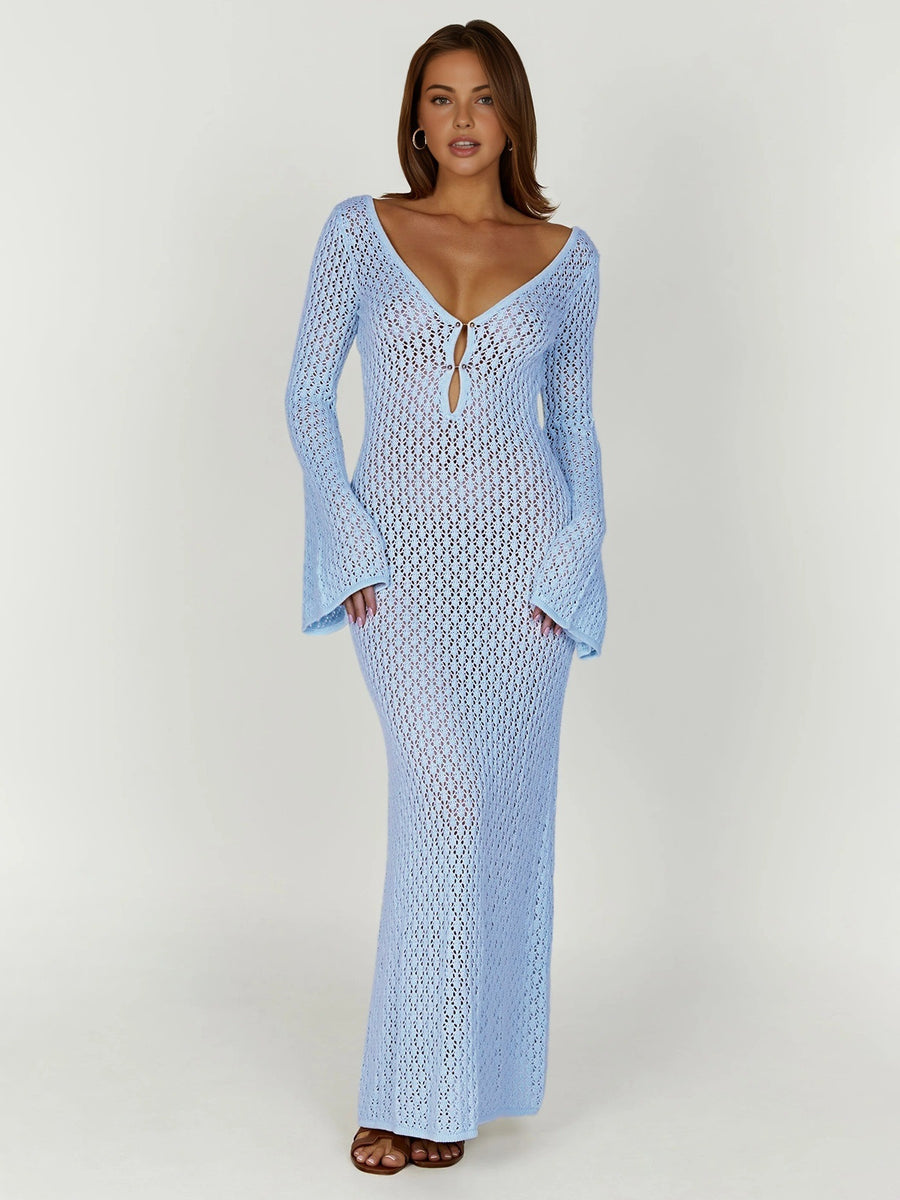 Aneta | Crocheted Maxi Dress Riviera